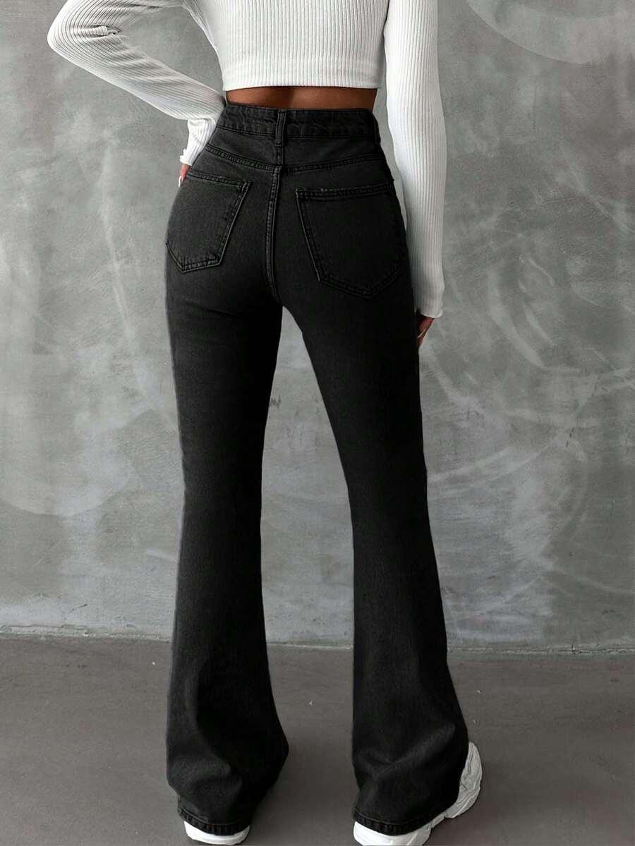 CZARNE SPODNIE JEANS