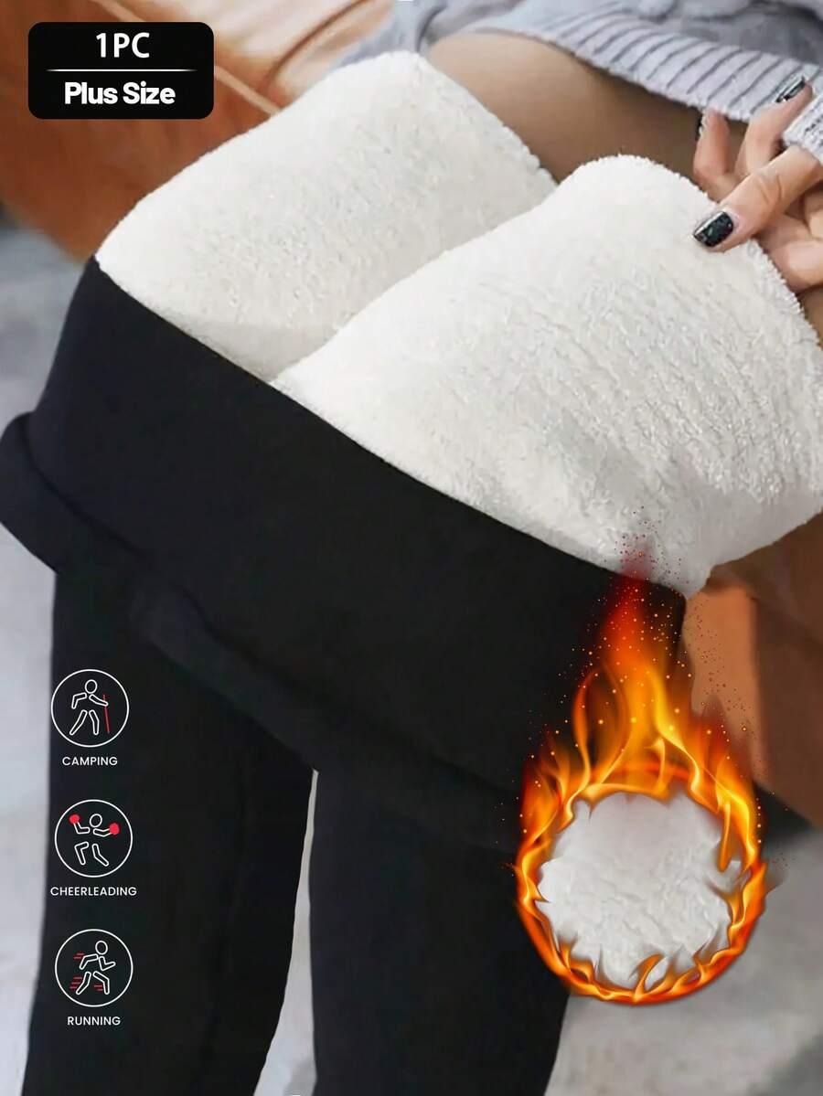 CZARNE OCIEPLANE Legginsy 