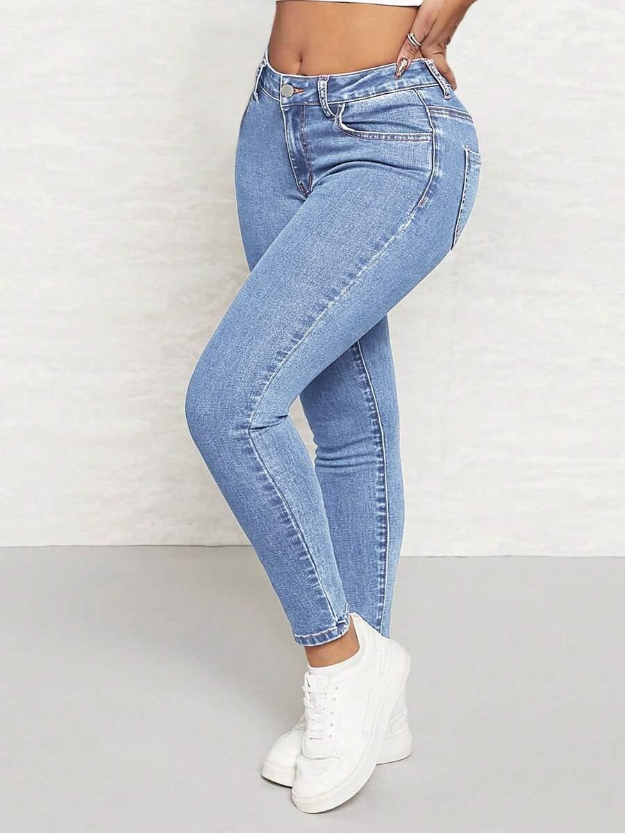 NIEBIESKIE SPODNIE JEANS RURKI