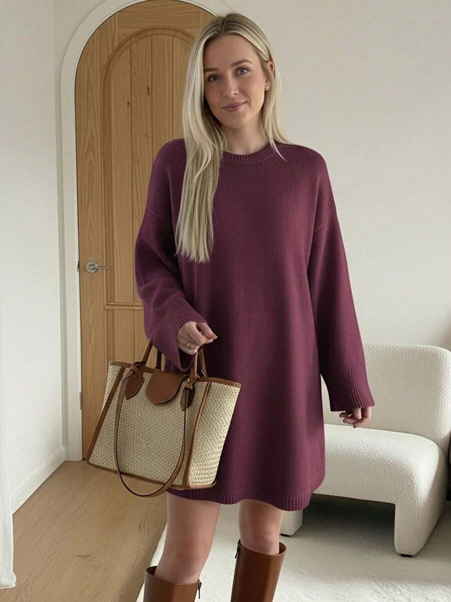 dzianinowa sukienka oversize