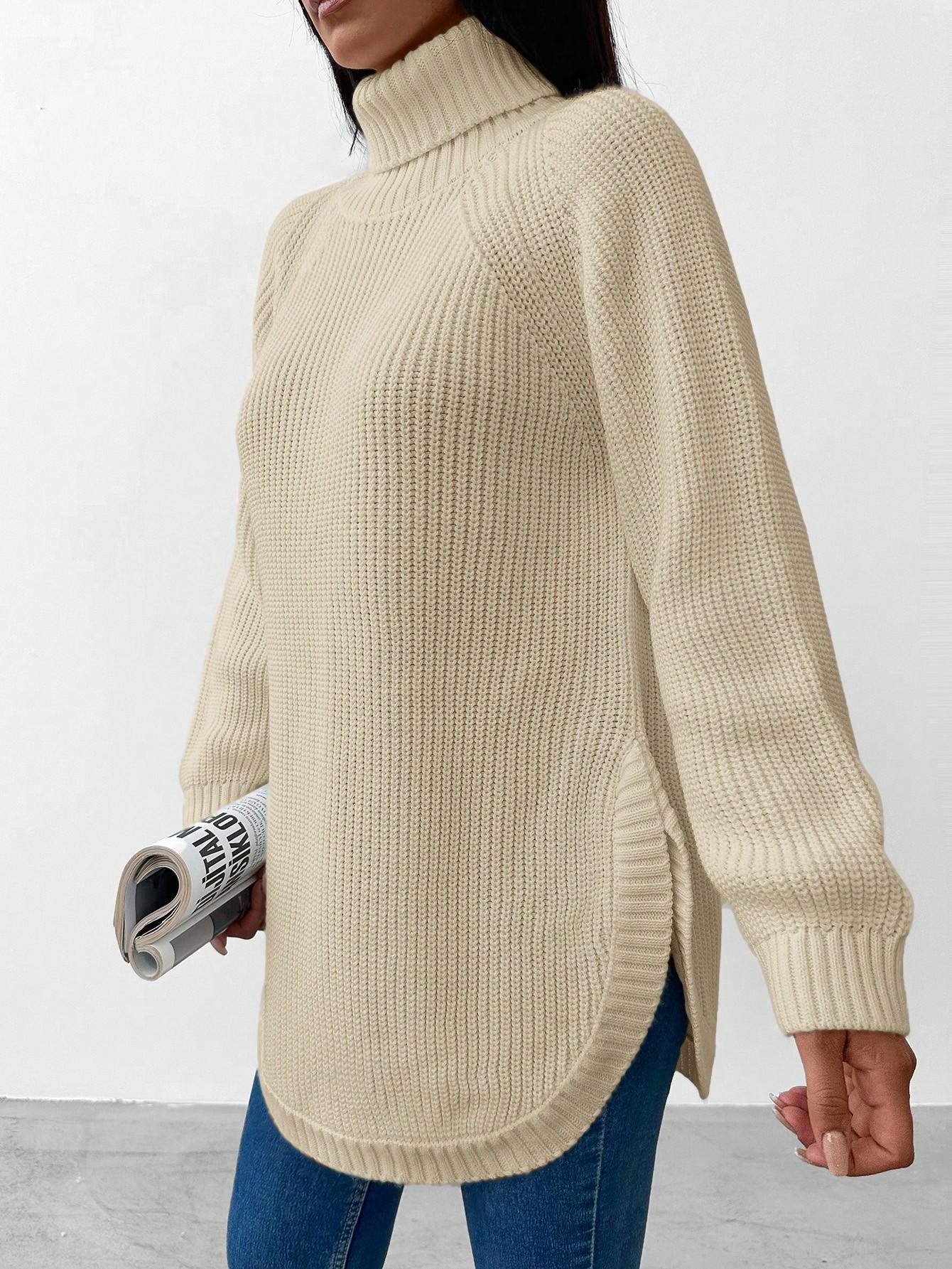 beżowy sweter golf