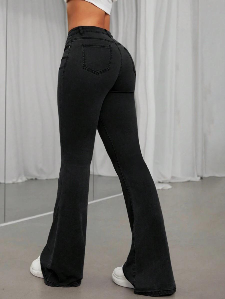 CZARNE SPODNIE JEANS