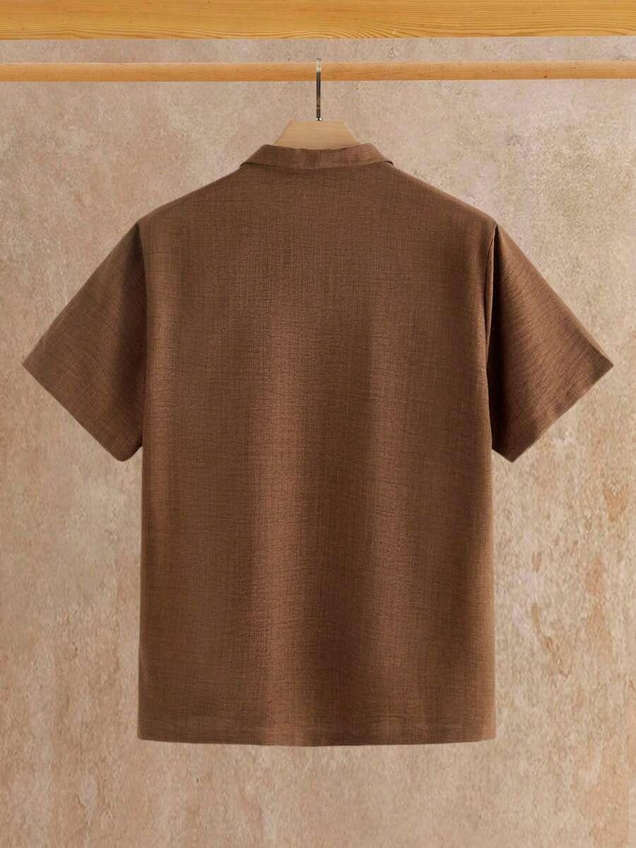 brązowa koszulka polo