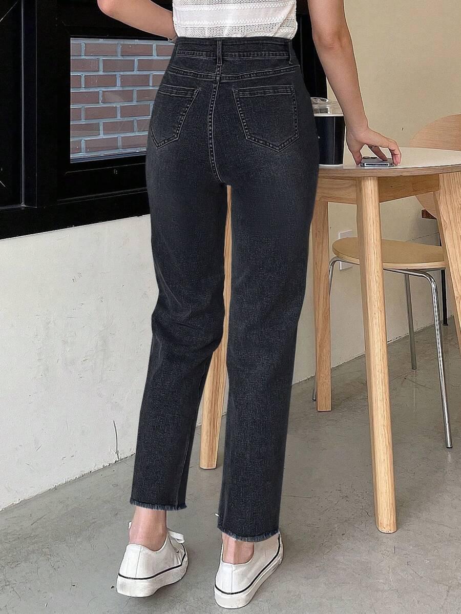 CZARNE SPODNIE JEANS