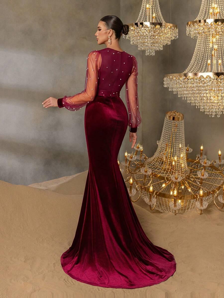 CZERWONA MAXI SUKIENKA