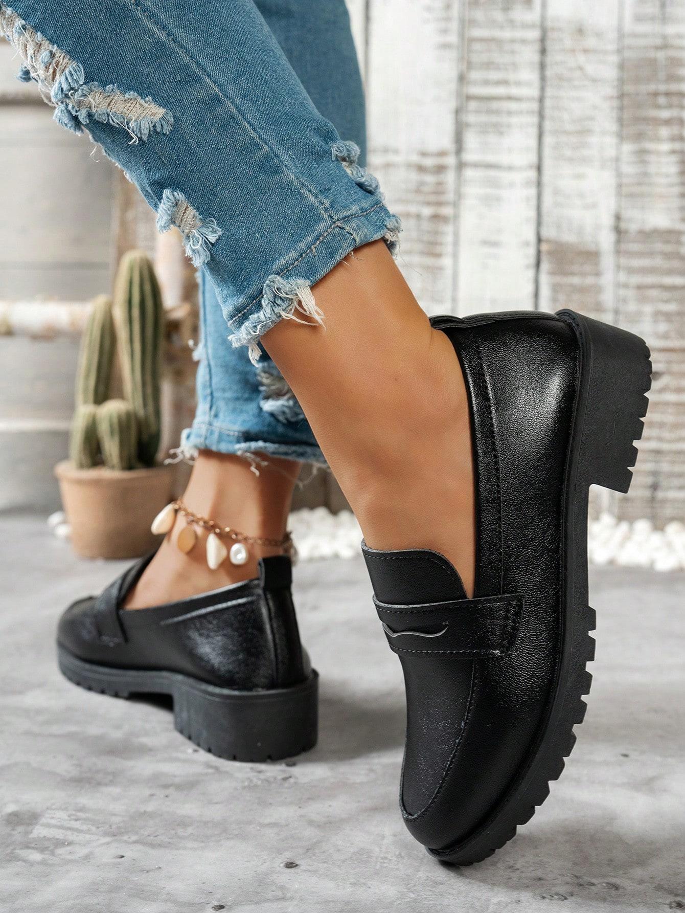 CZARNE MOKASYNY CASUAL