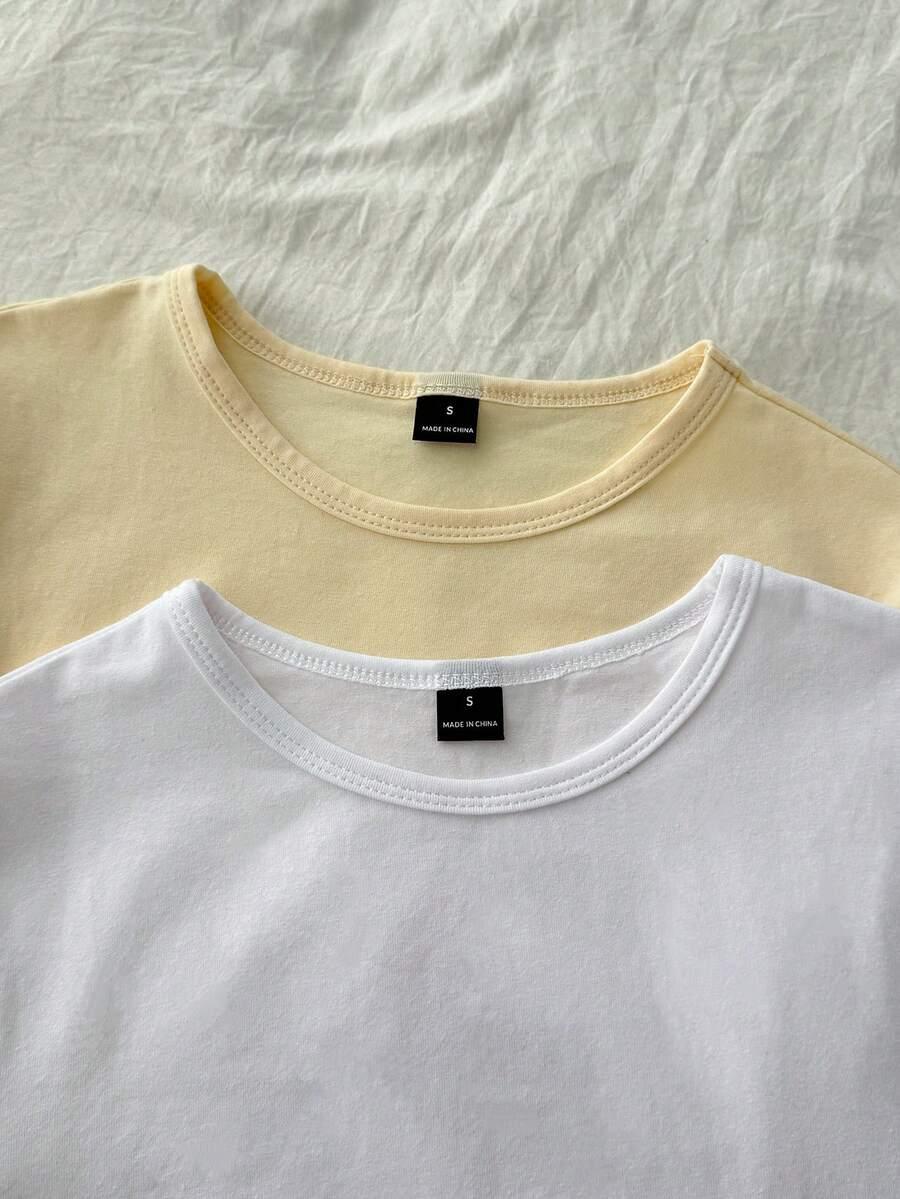 t-shirt okrągły dekolt 4-pack
