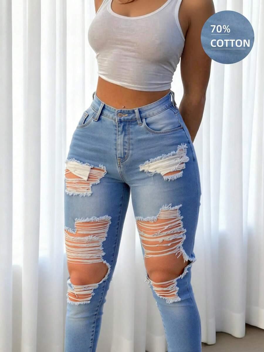 NIEBIESKIE SPODNIE JEANS