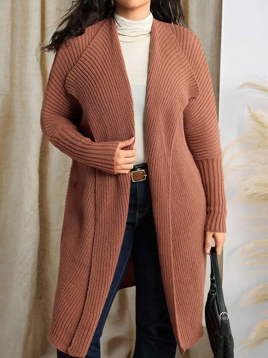 brązowy sweter długi rękaw