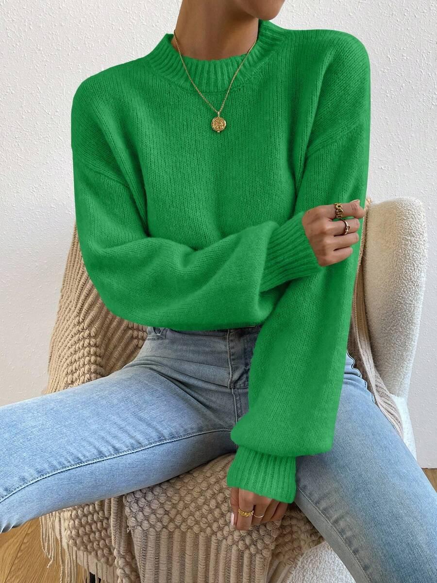 zielony dzianinowy sweter 