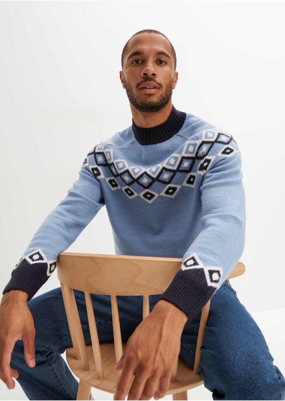 SWETER Z NORWESKMI WZOREM