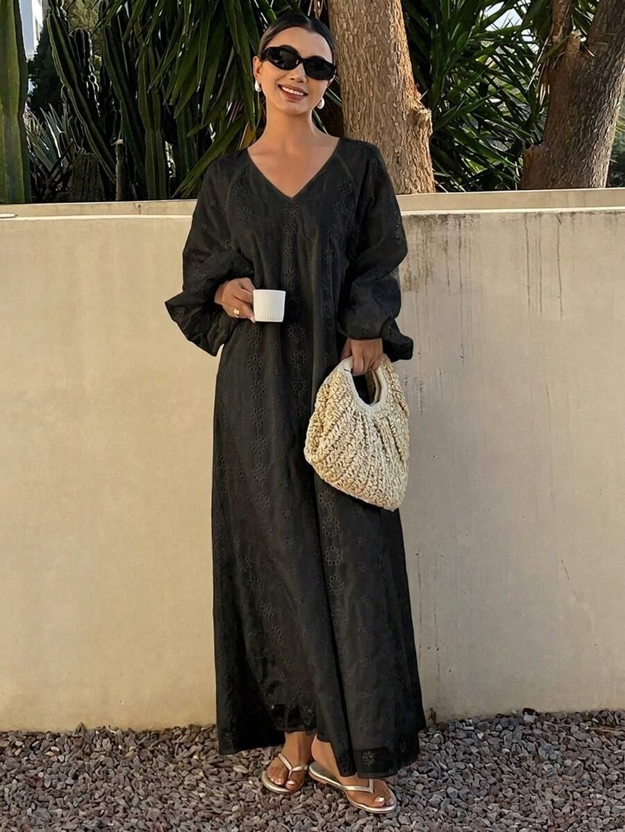 czarna sukienka maxi
