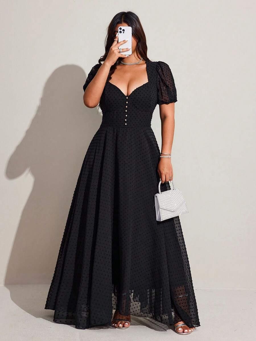 CZARNA SUKIENKA MAXI