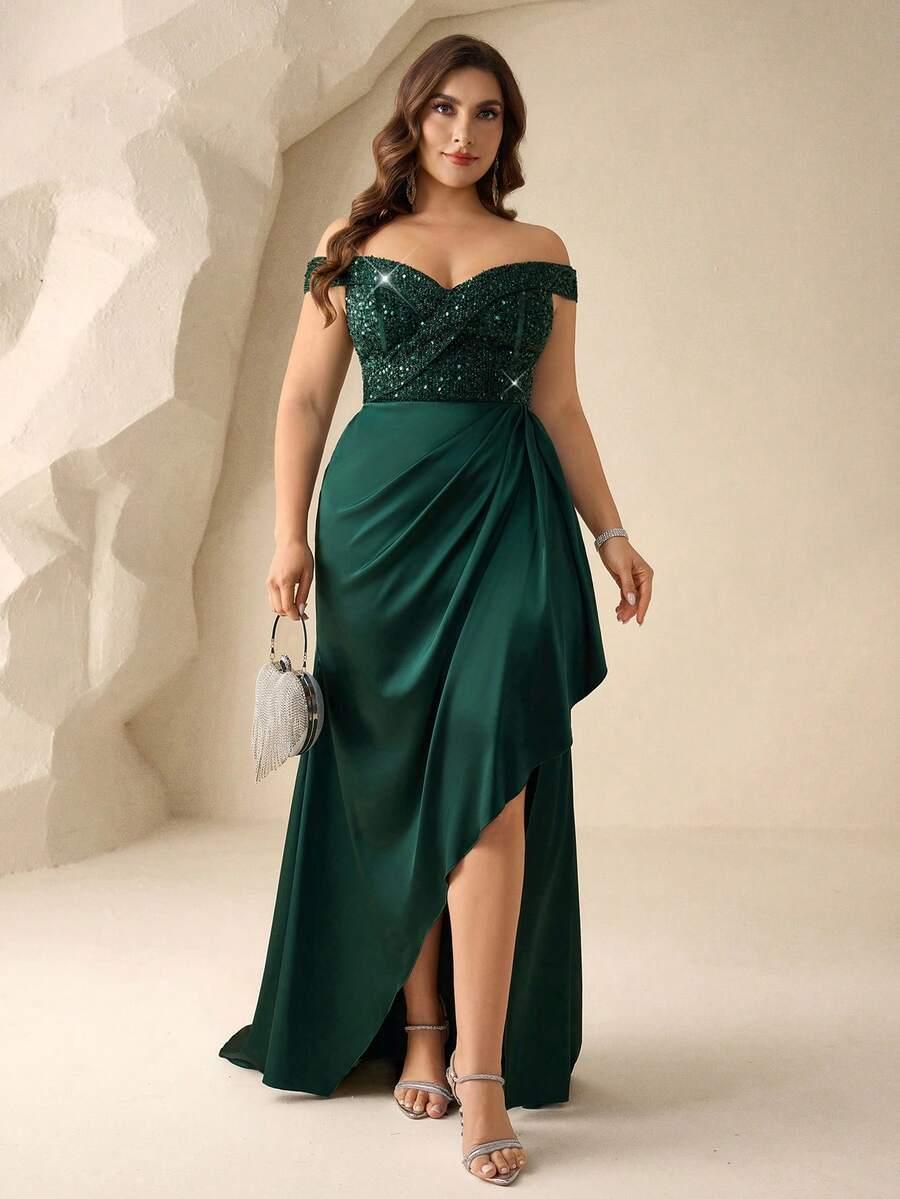 ZIELONA SUKIENKA MAXI