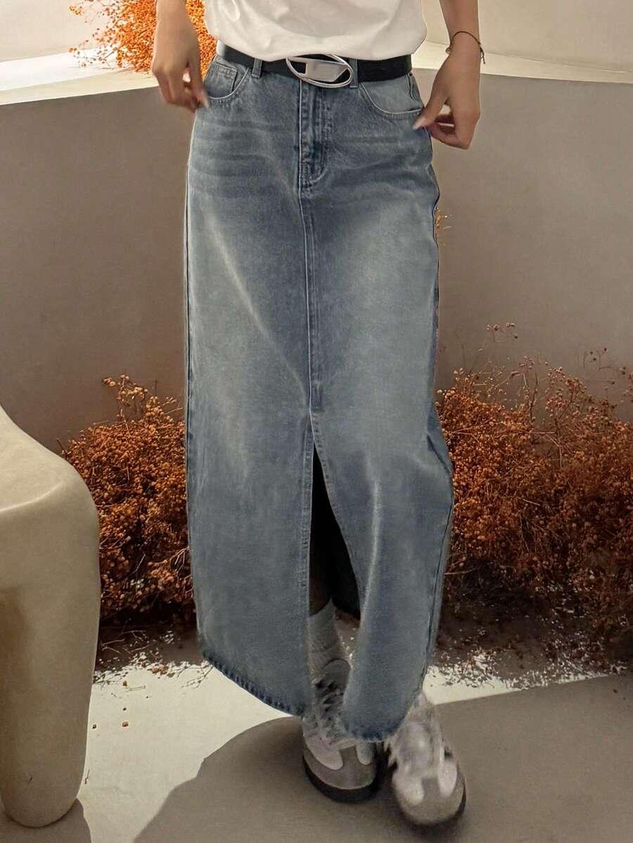 NIEBIESKA SPÓDNICA JEANS