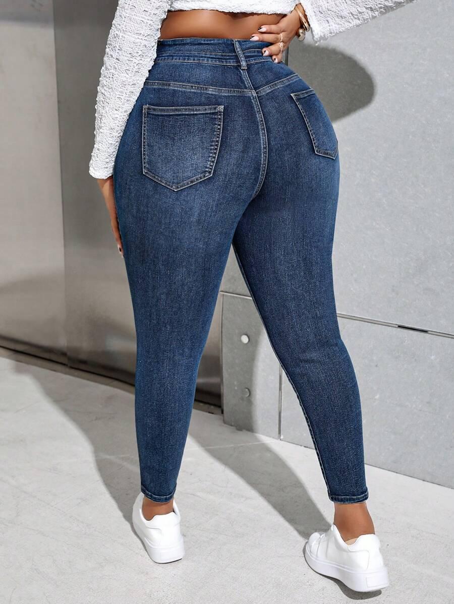 NIEBIESKIE SPODNIE JEANS WYSOKI STAN 