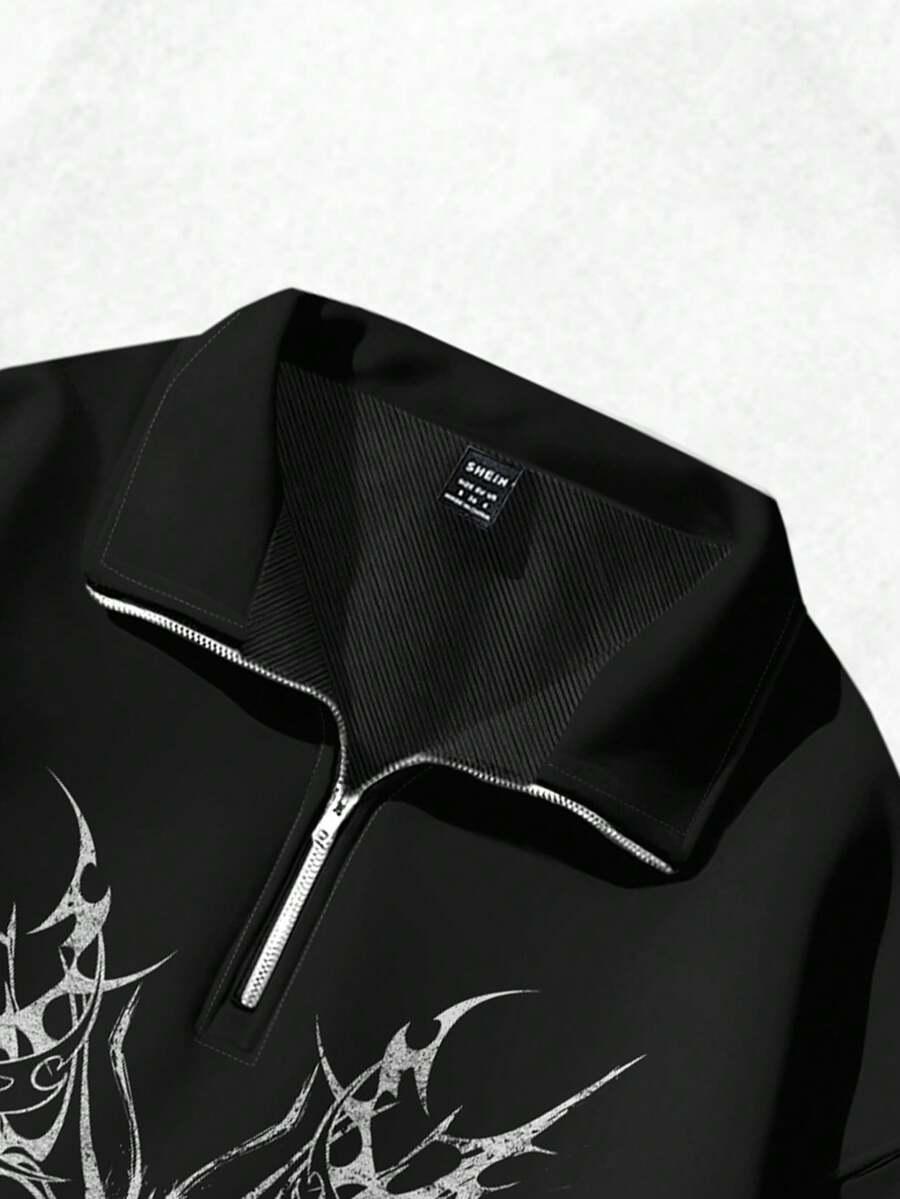 CZARNA BLUZA ZAMEK 