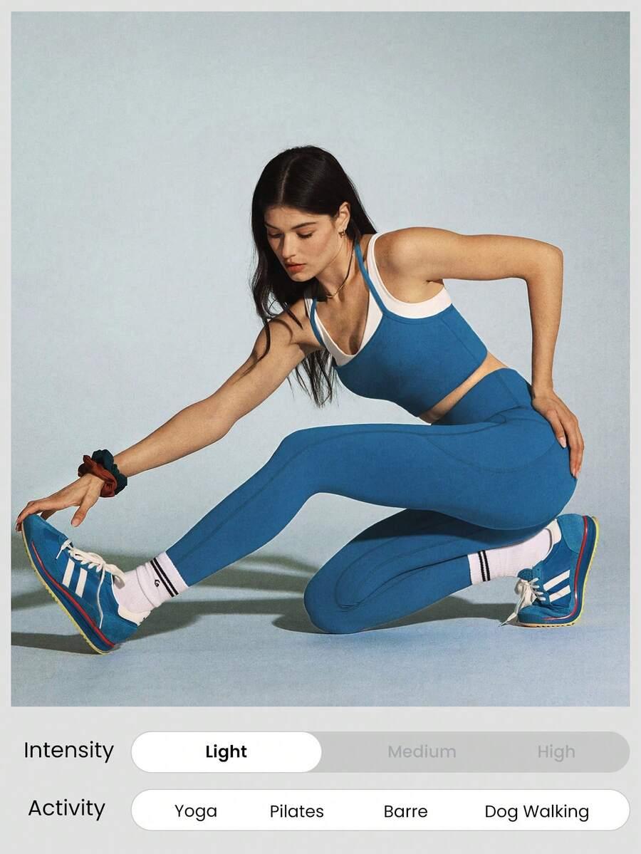 NIEBIESKIE LEGGINSY WYSOKI STAN 