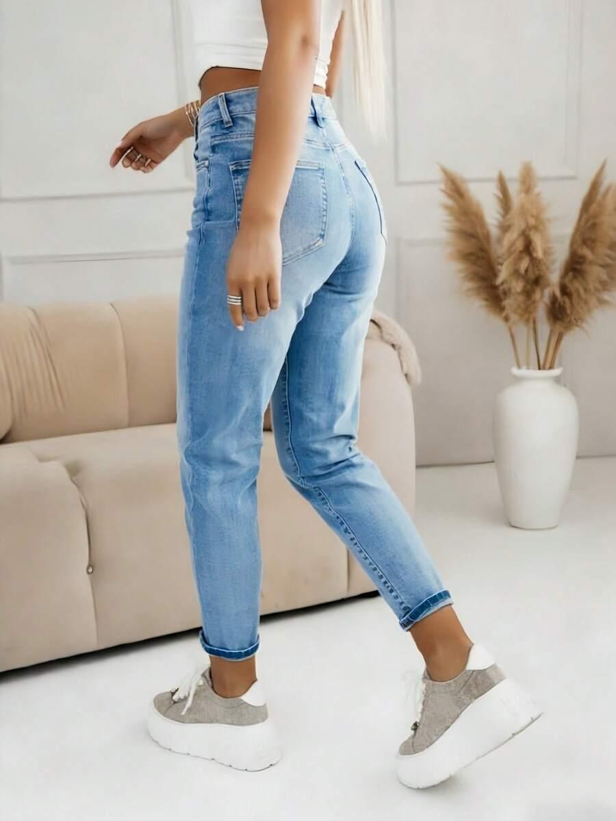 NIEBIESKIE SPODNIE JEANS 