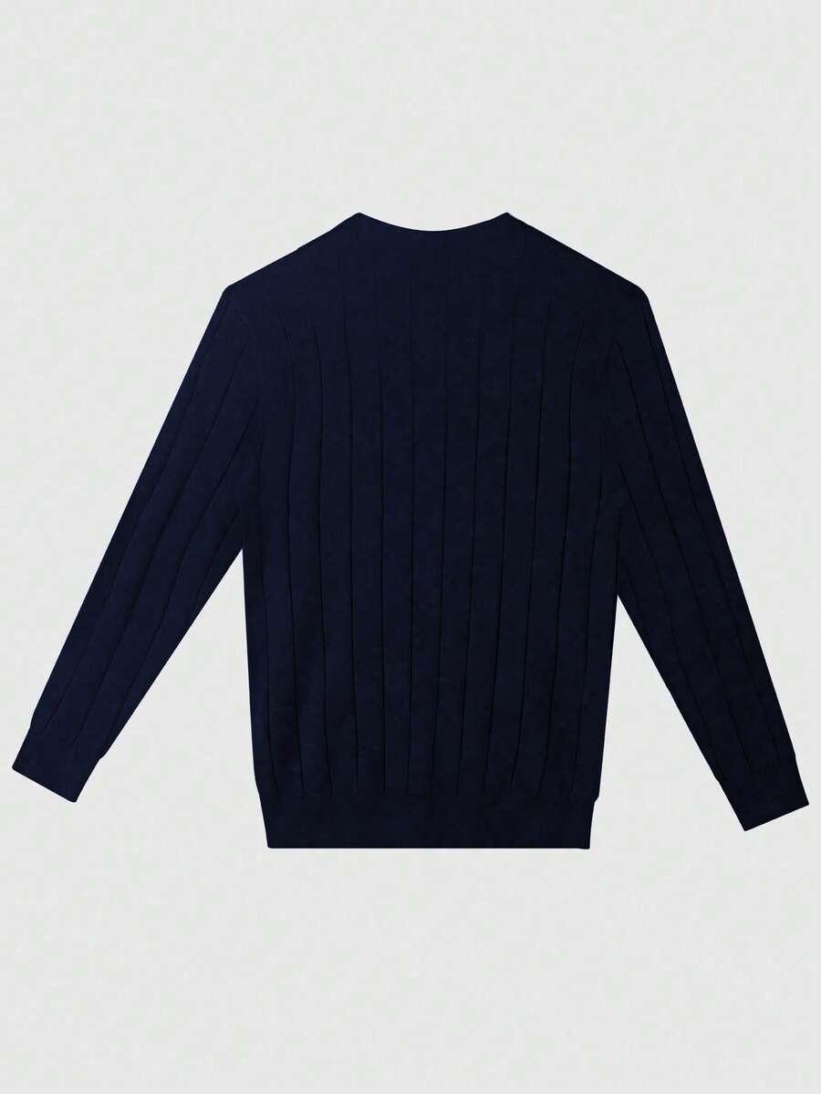 klasyczny granatowy sweter