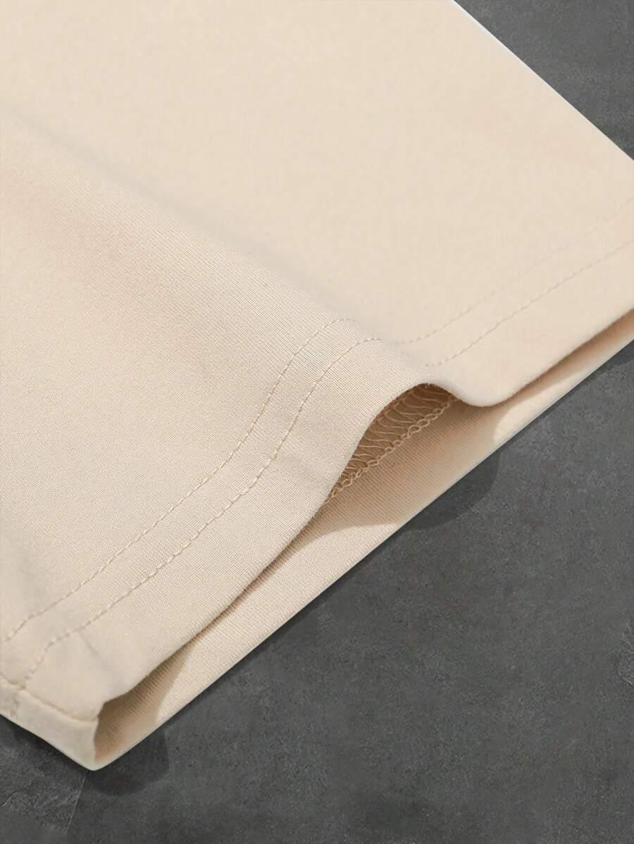 BEŻOWY T-SHIRT PRINT