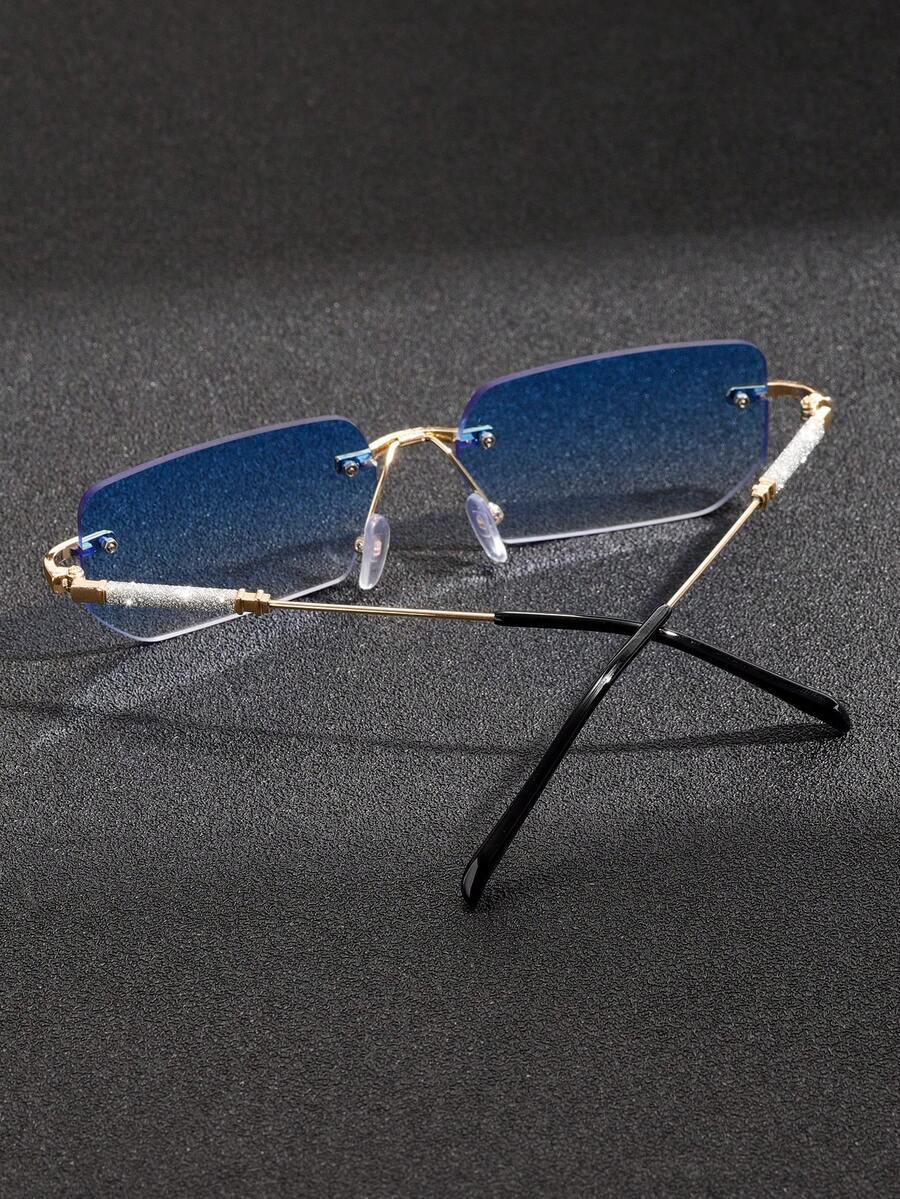 niebieskie okulary przeciwsłoneczne 
