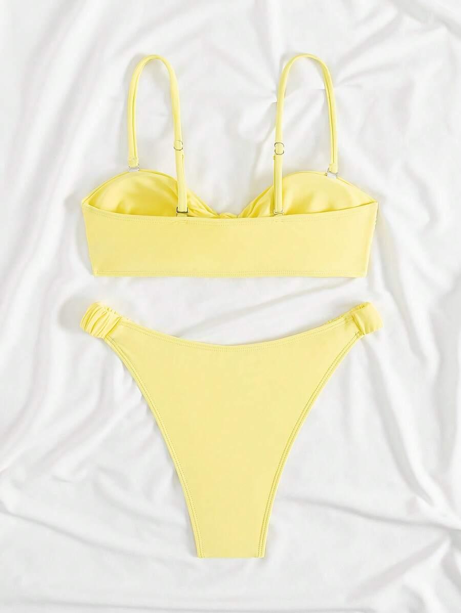 żółty dół od bikini
