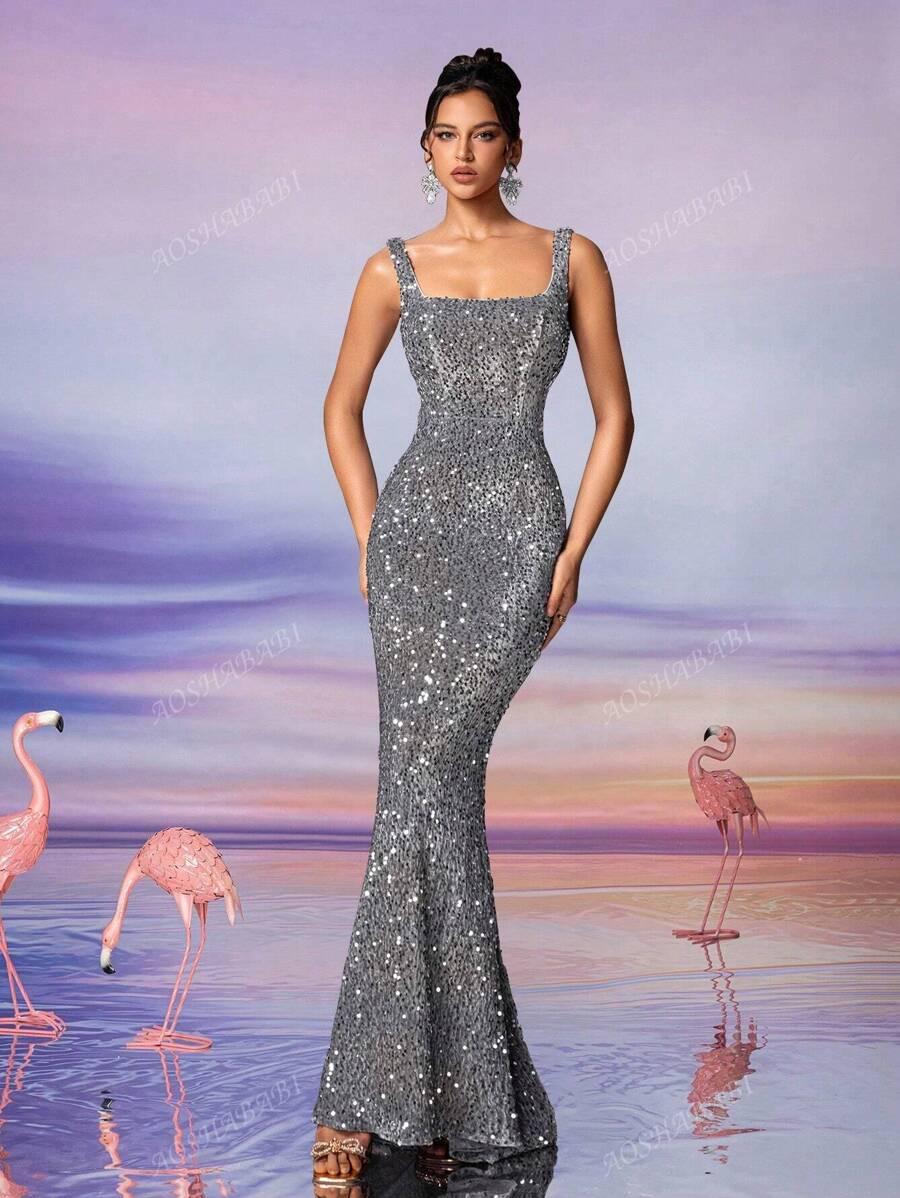 MAXI SUKIENKA CEKINY GLAMOUR