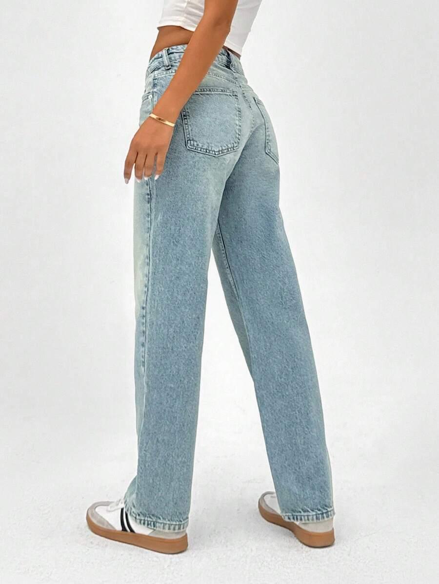 niebieskie jeansy niski stan 