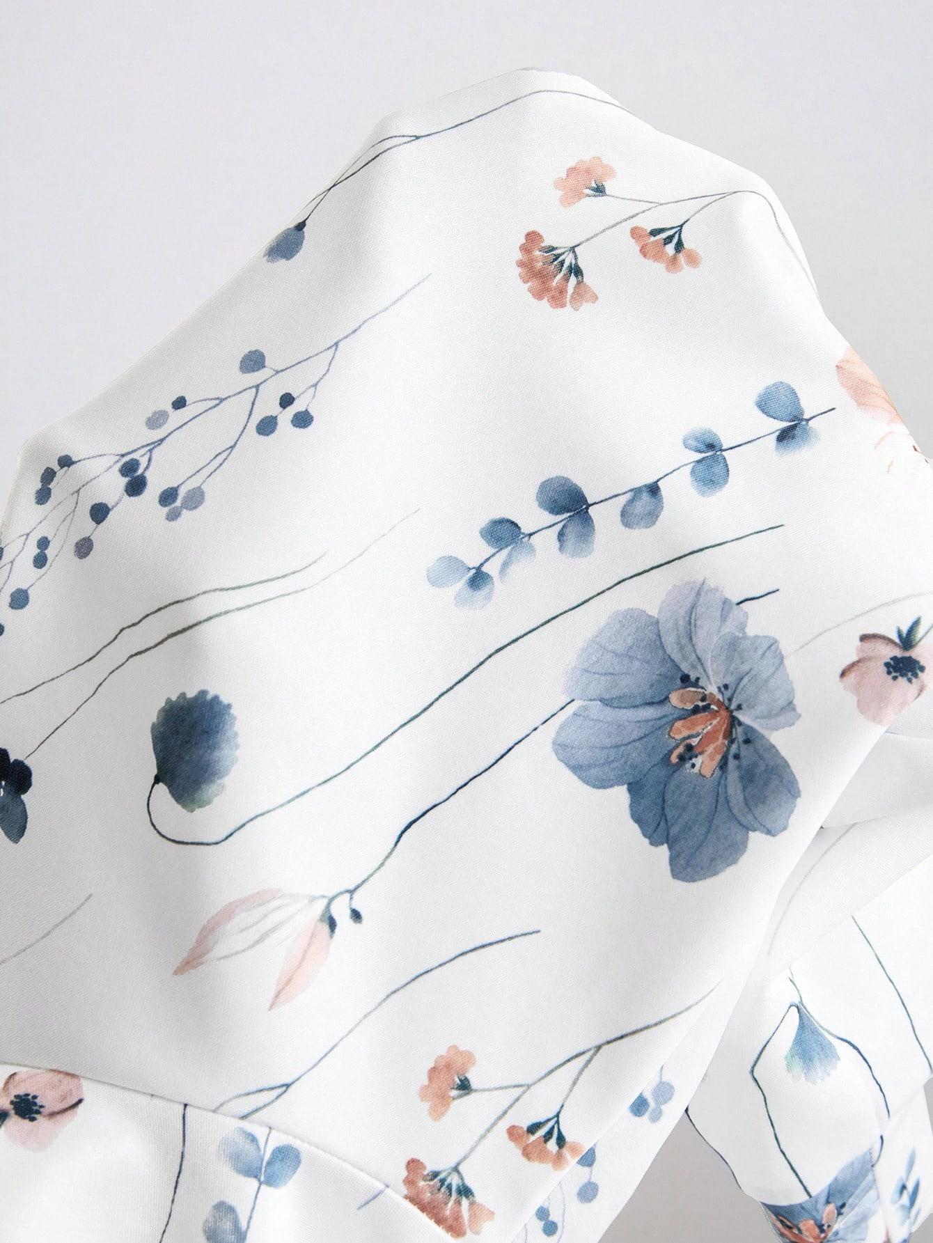 BLUZA ROZPINANA W KWIATOWY WZÓR