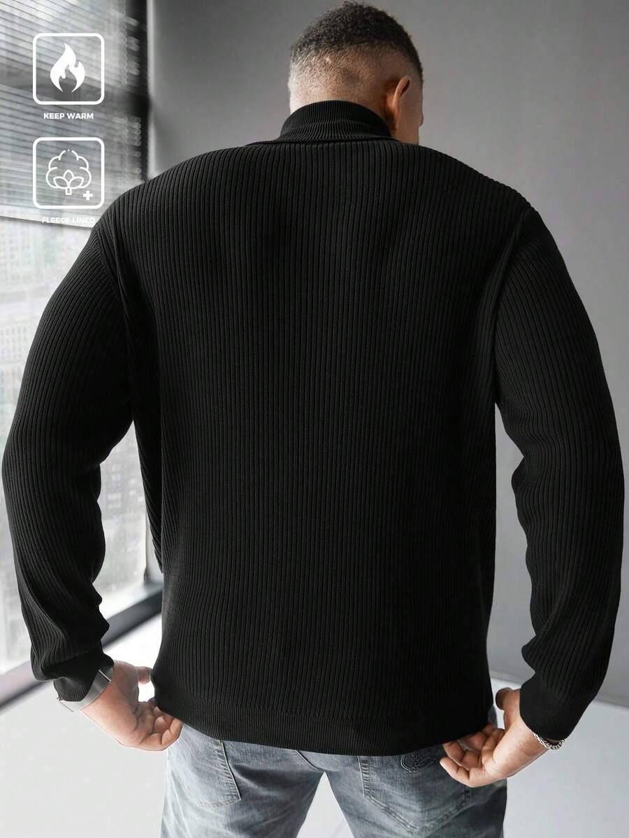 czarny sweter golf 