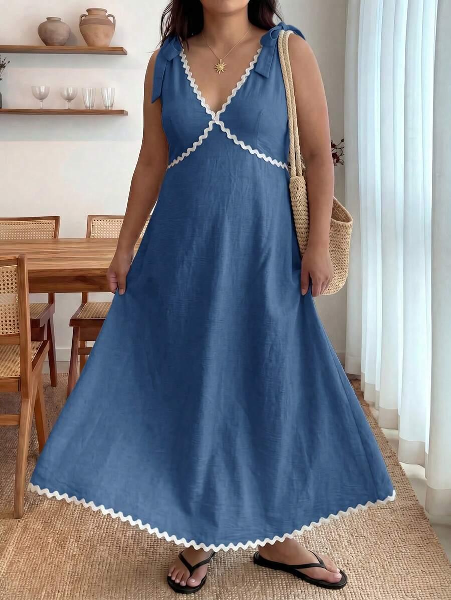 niebieska maxi sukienka