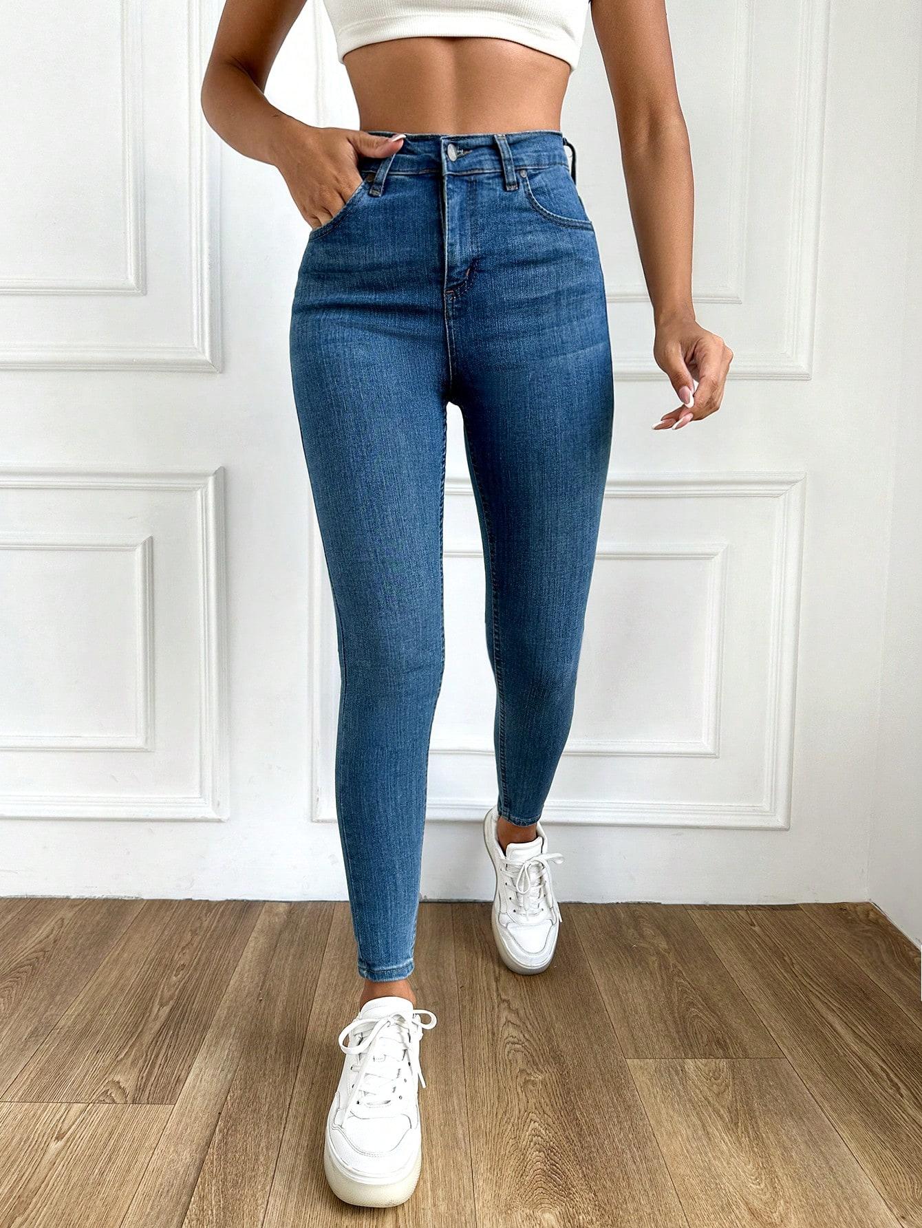 NIEBIESKIE SPODNIE JEANS RURKI