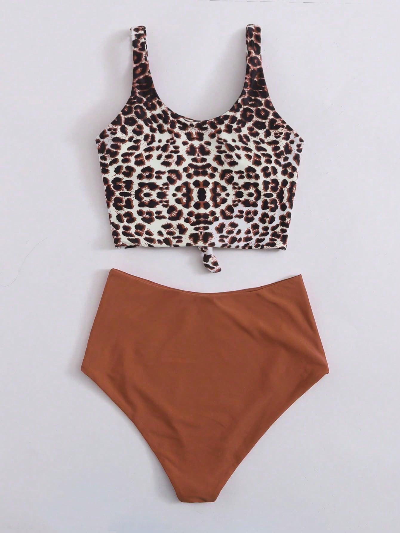 DWUCZĘŚCIOWY STRÓJ KĄPIELOWY animal print 