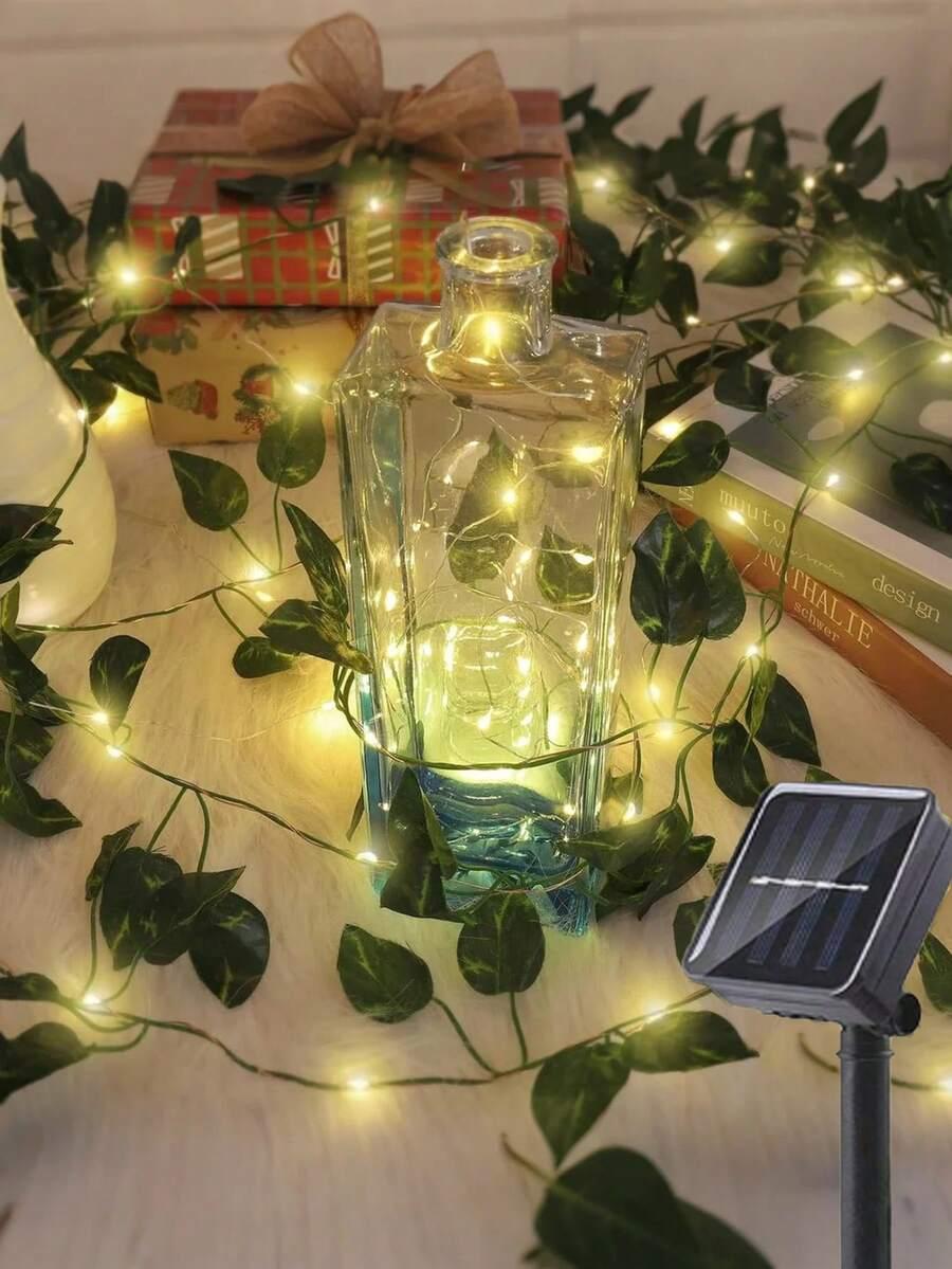 lampka solarna liście