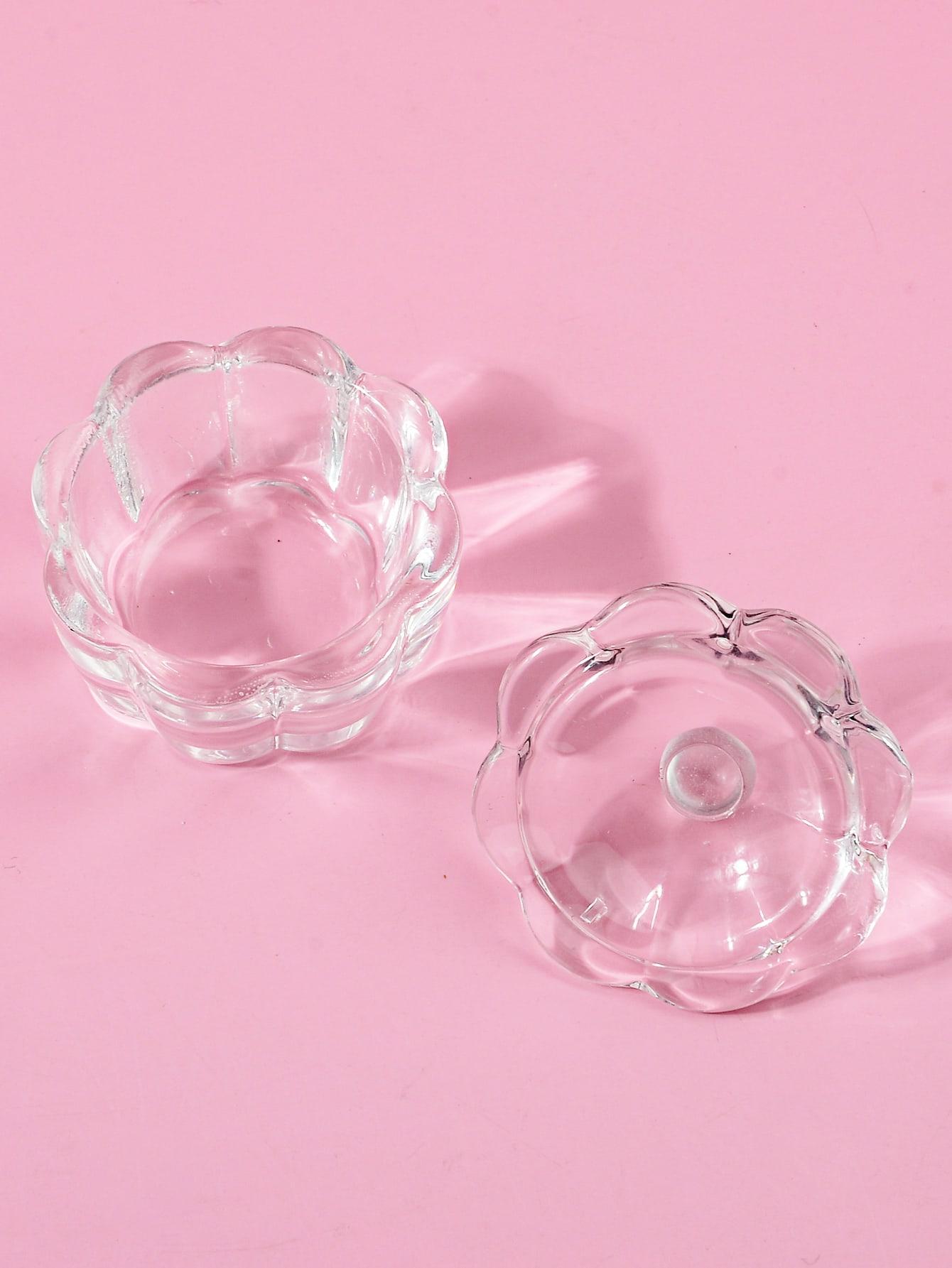 szklany pojemnik do czyszczenia pędzli manicure