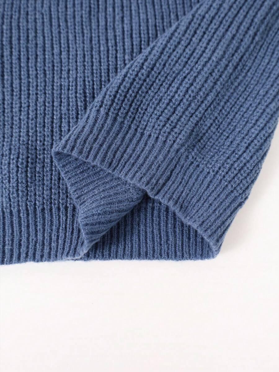 niebieski sweter casual