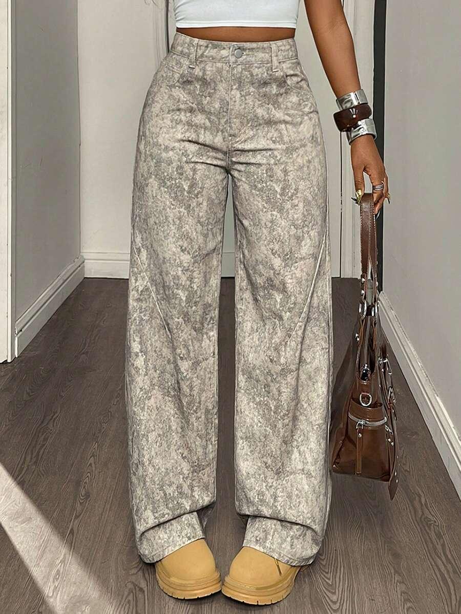 spodnie jeans wzór