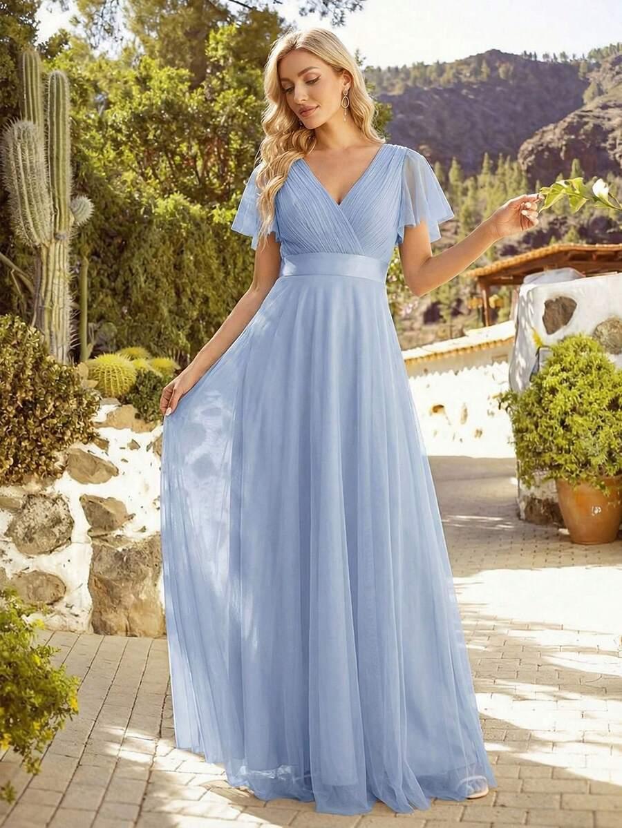 niebieska maxi sukienka