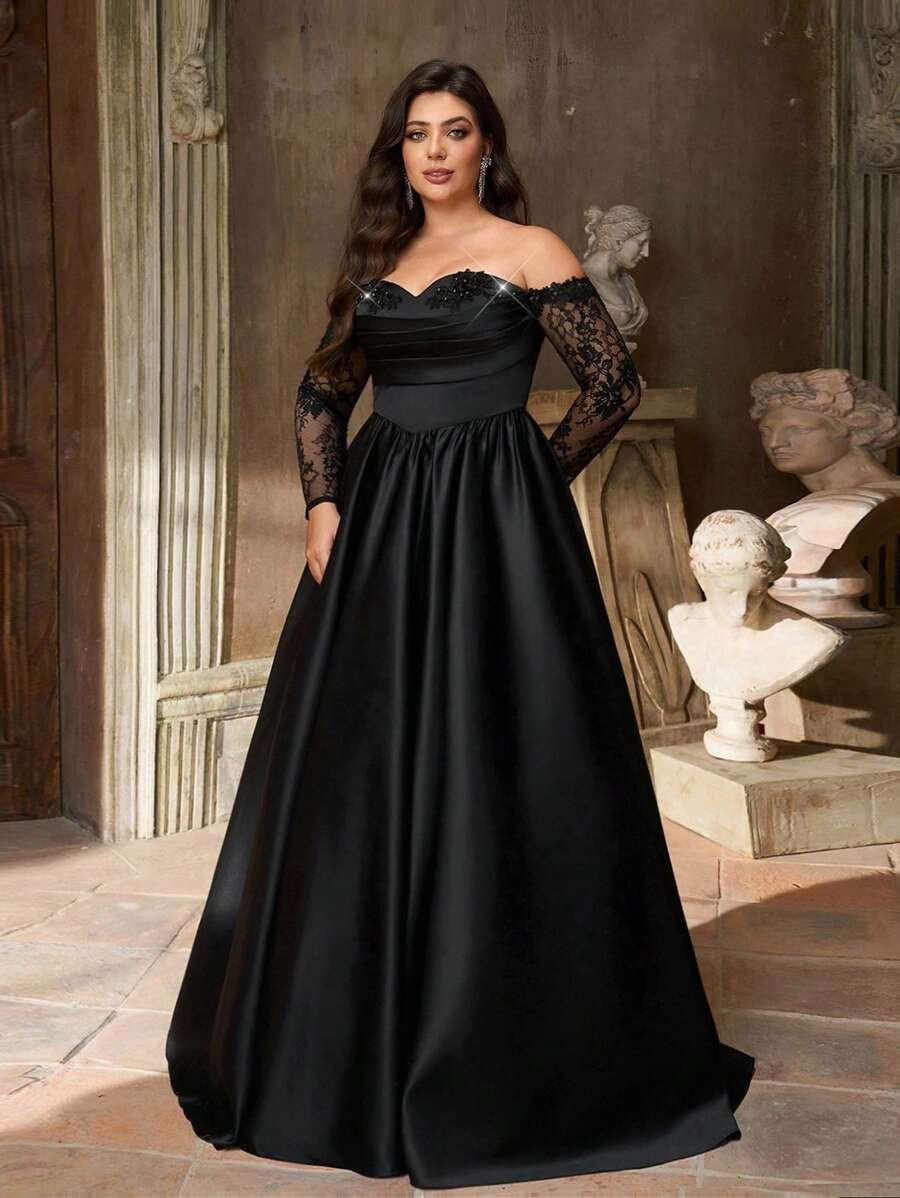 CZARNA MAXI SUKIENKA