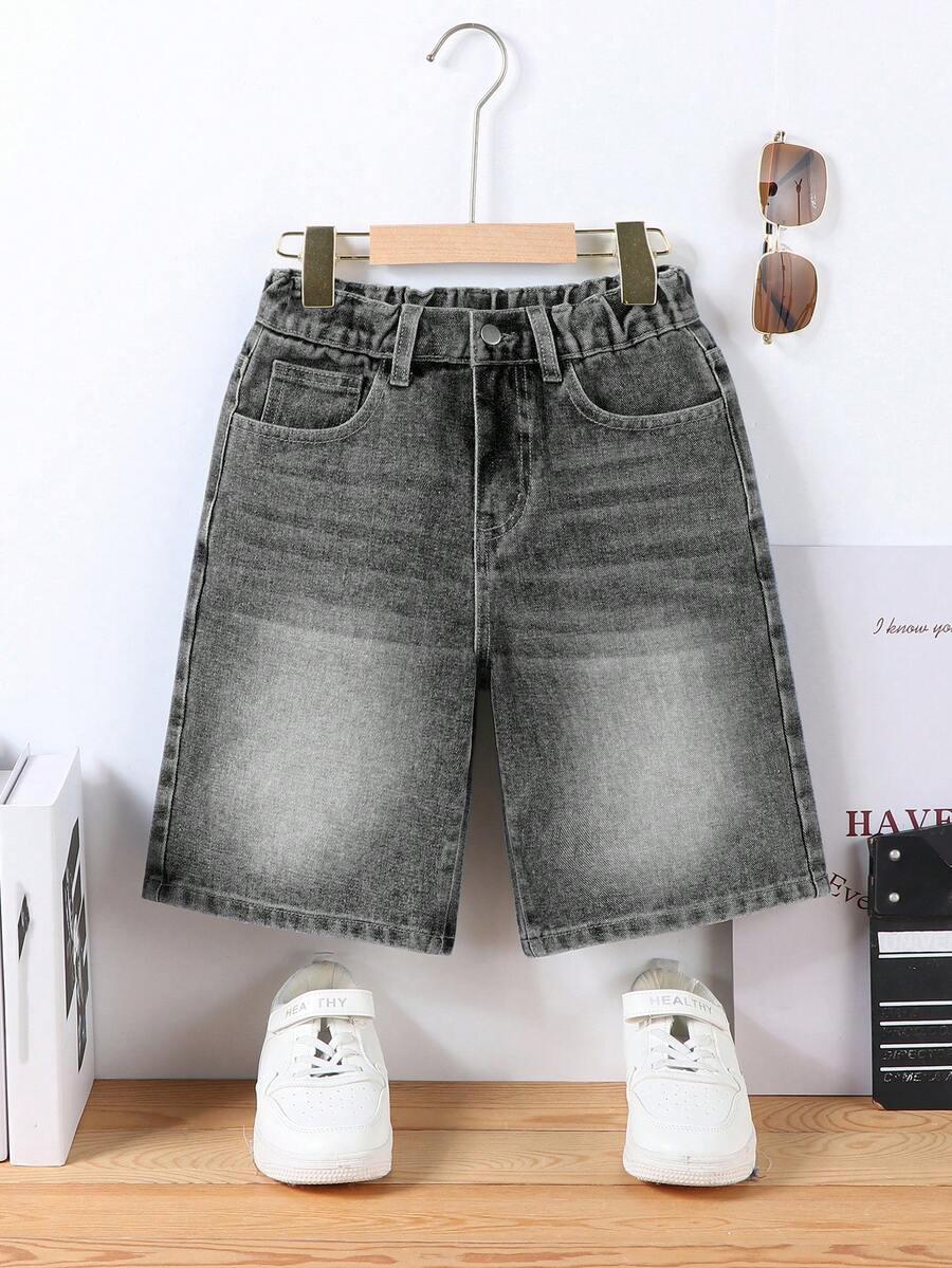 SZARE SPODENKI JEANS 