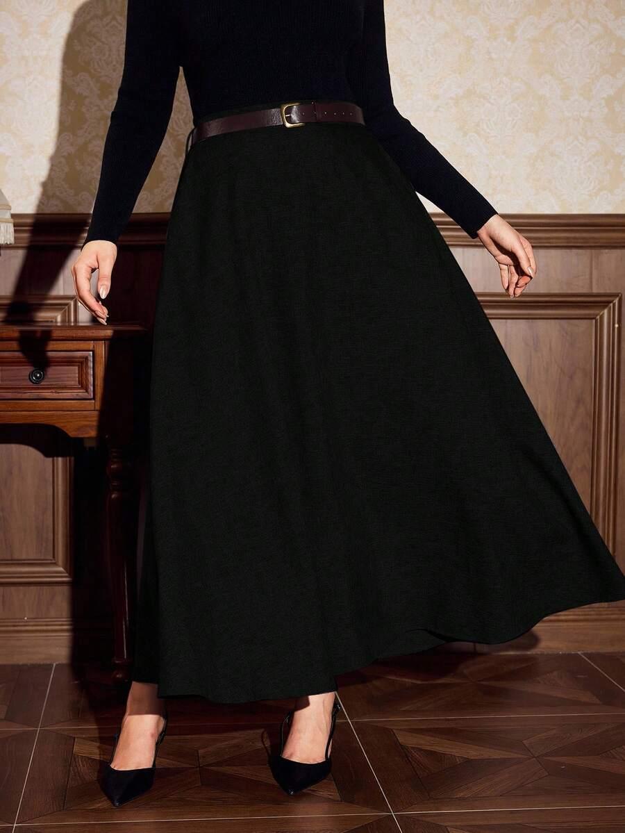 CZARNA MAXI SPÓDNICA
