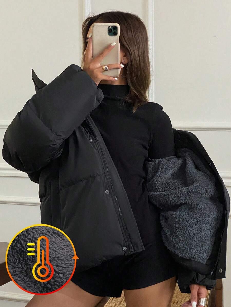 CZARNA PIKOWANA KURTKA