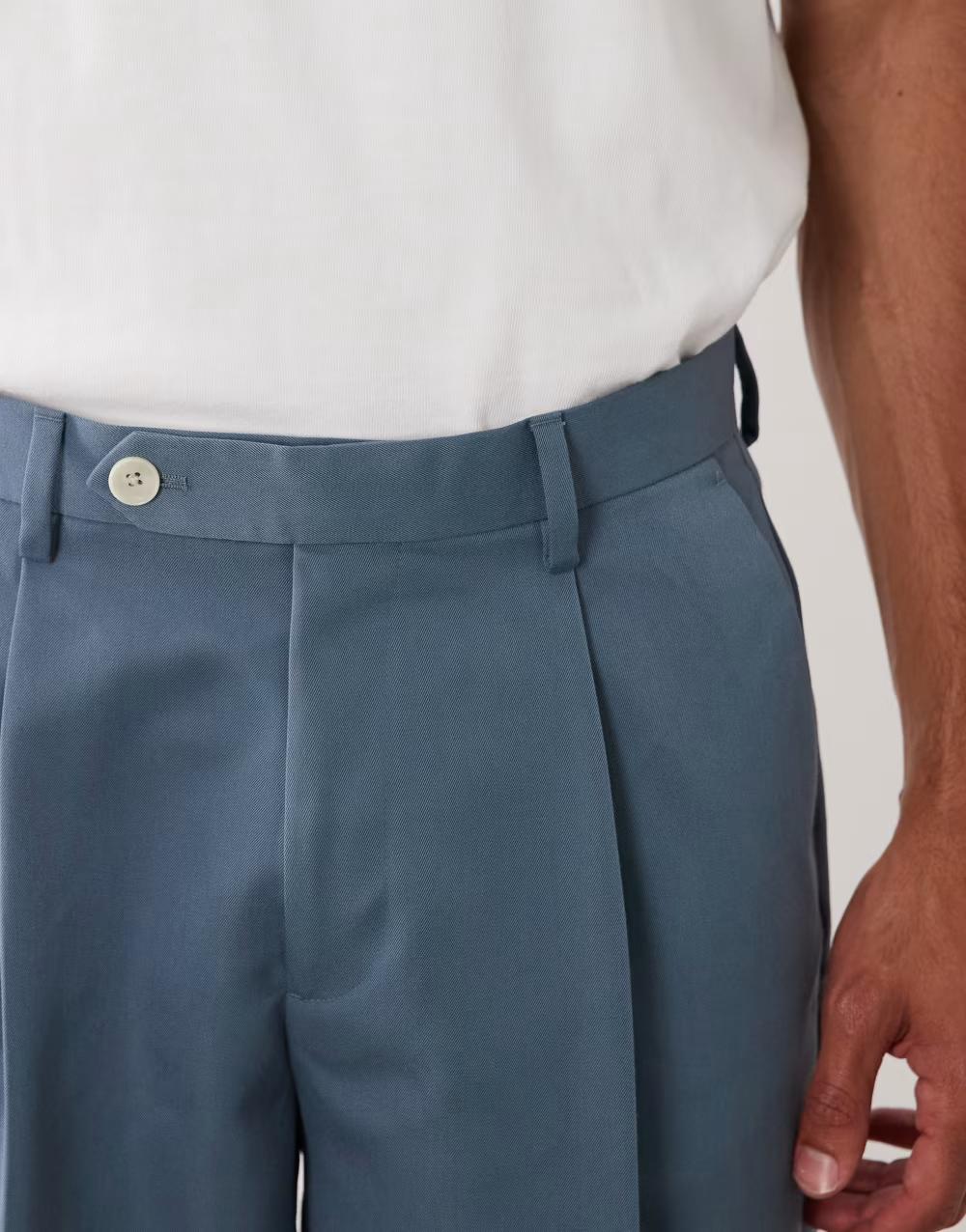 NIEBIESKIE ELEGANCKIE SPODNIE