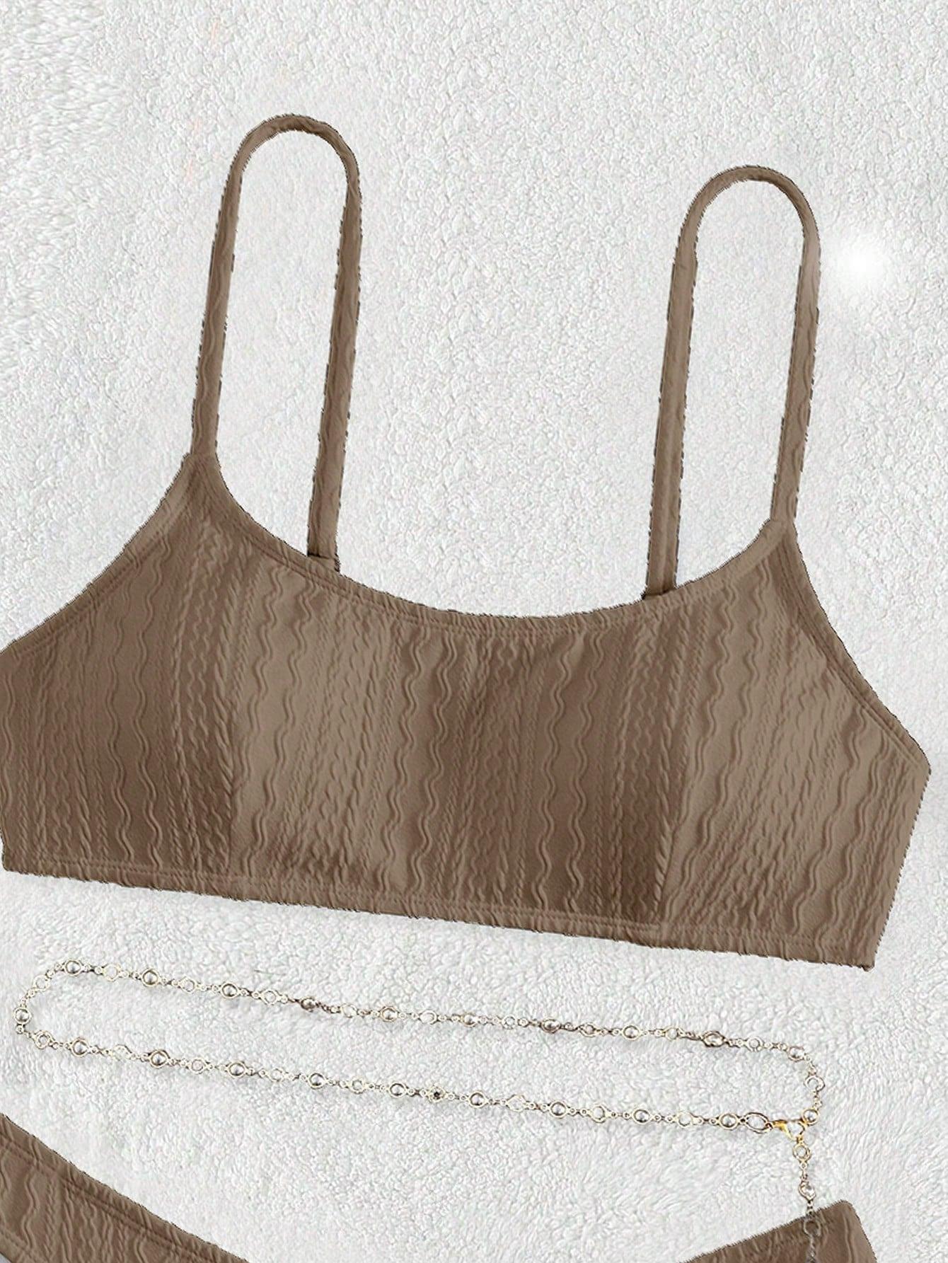 BRĄZOWE BIKINI DWUCZĘŚCIOWE