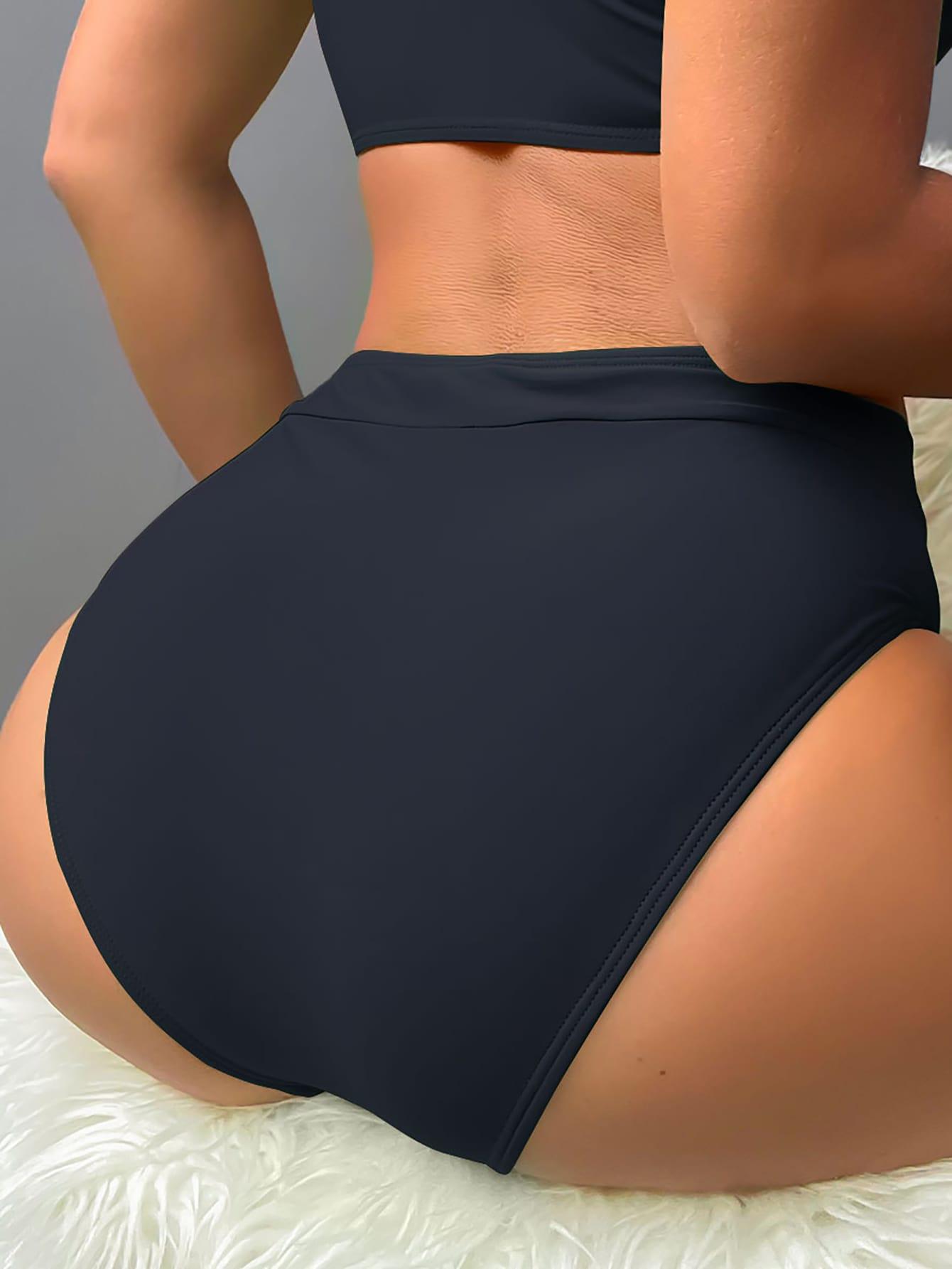 czarny dół od bikini asymetria