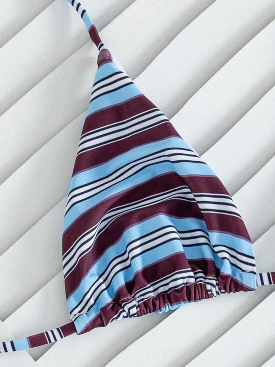 dwuczęściowy strój kąpielowy paski