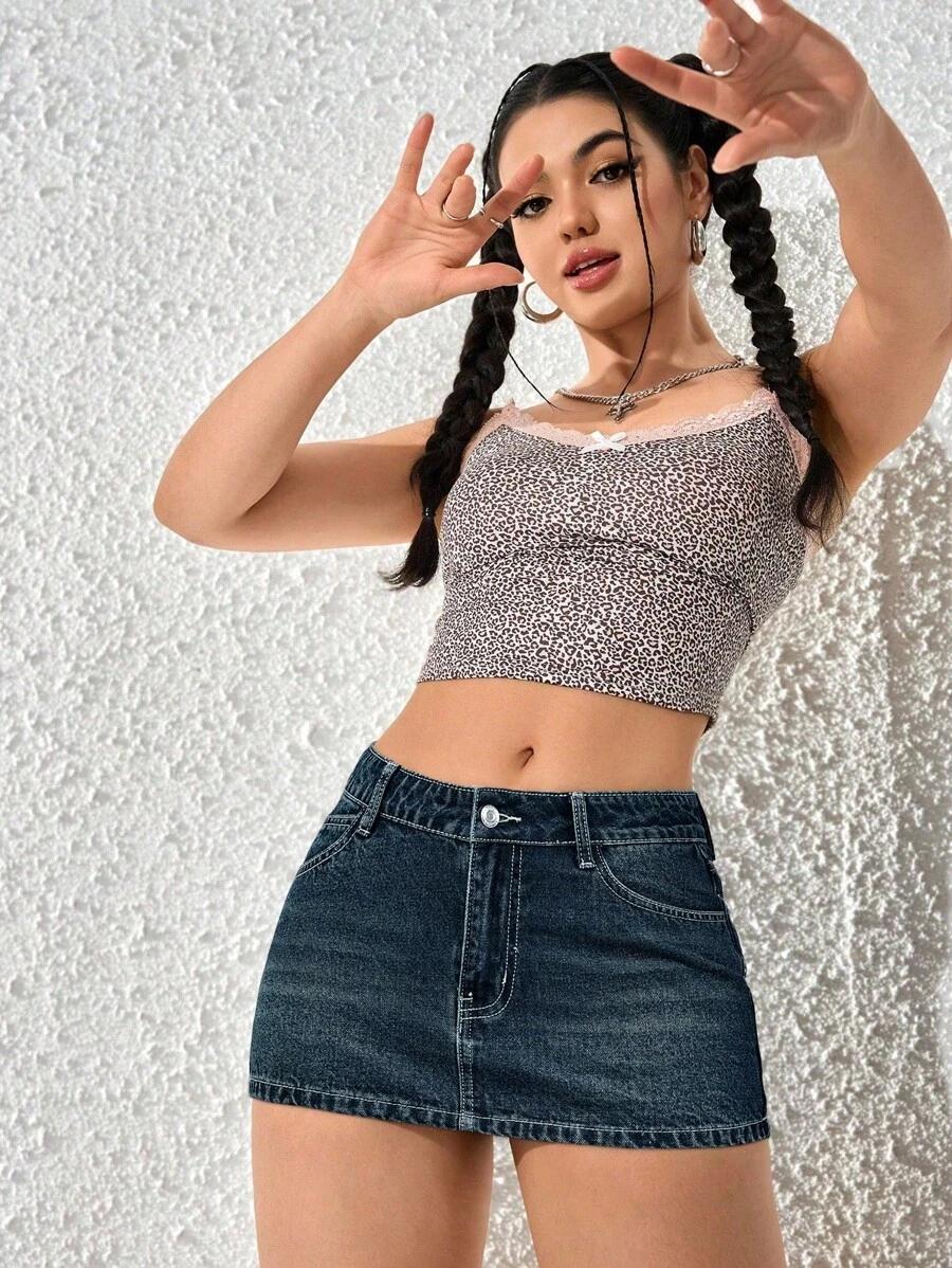 MINI SPÓŁDNICA JEANS