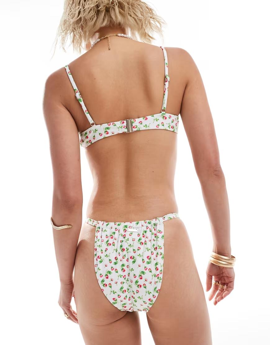 dół od bikini wzór kwiaty