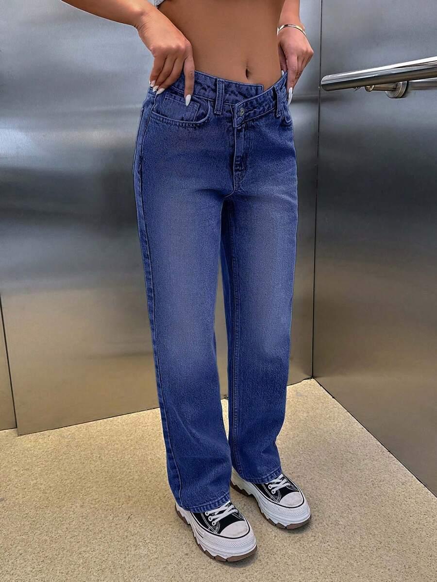 JEANSY DAMSKIE MOM JEANS BAWEŁNIANE WYSOKI STAN REGULAR